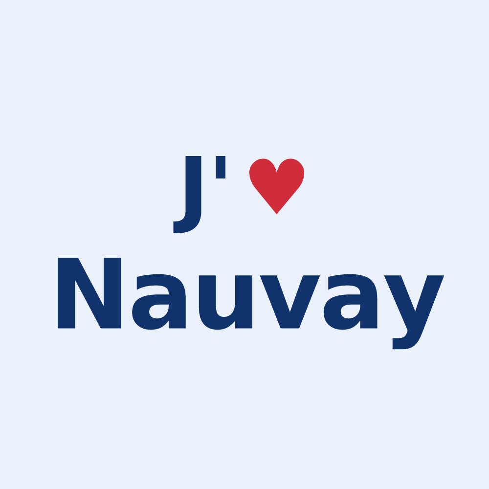 Sticker personnalisé Nauvay — design J'aime Nauvay
