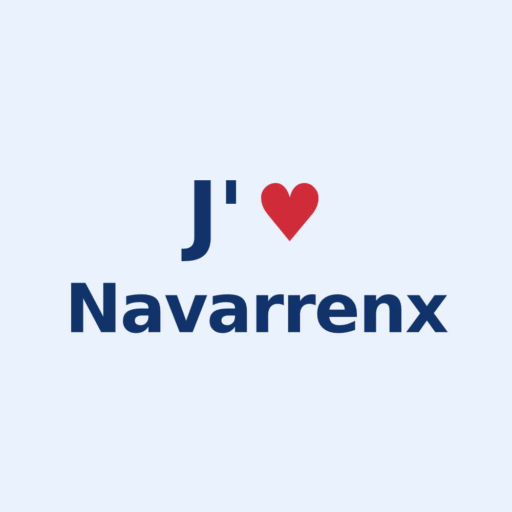 Sticker personnalisé Navarrenx — design J'aime Navarrenx