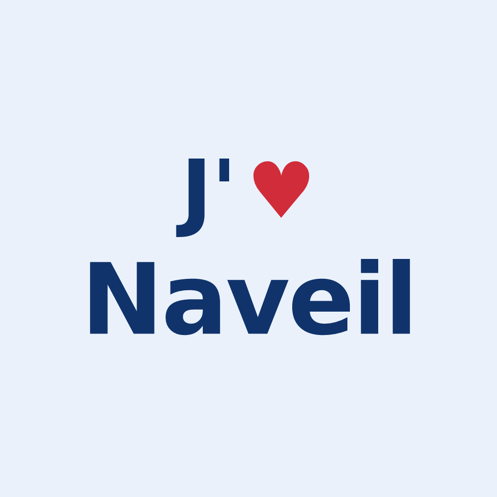 Sticker personnalisé Naveil — design J'aime Naveil