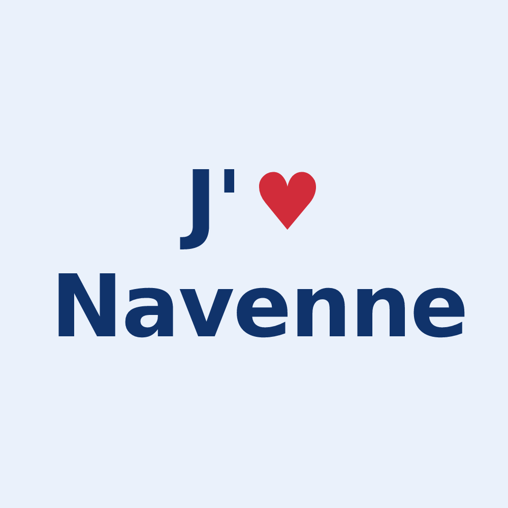 Sticker personnalisé Navenne — design J'aime Navenne