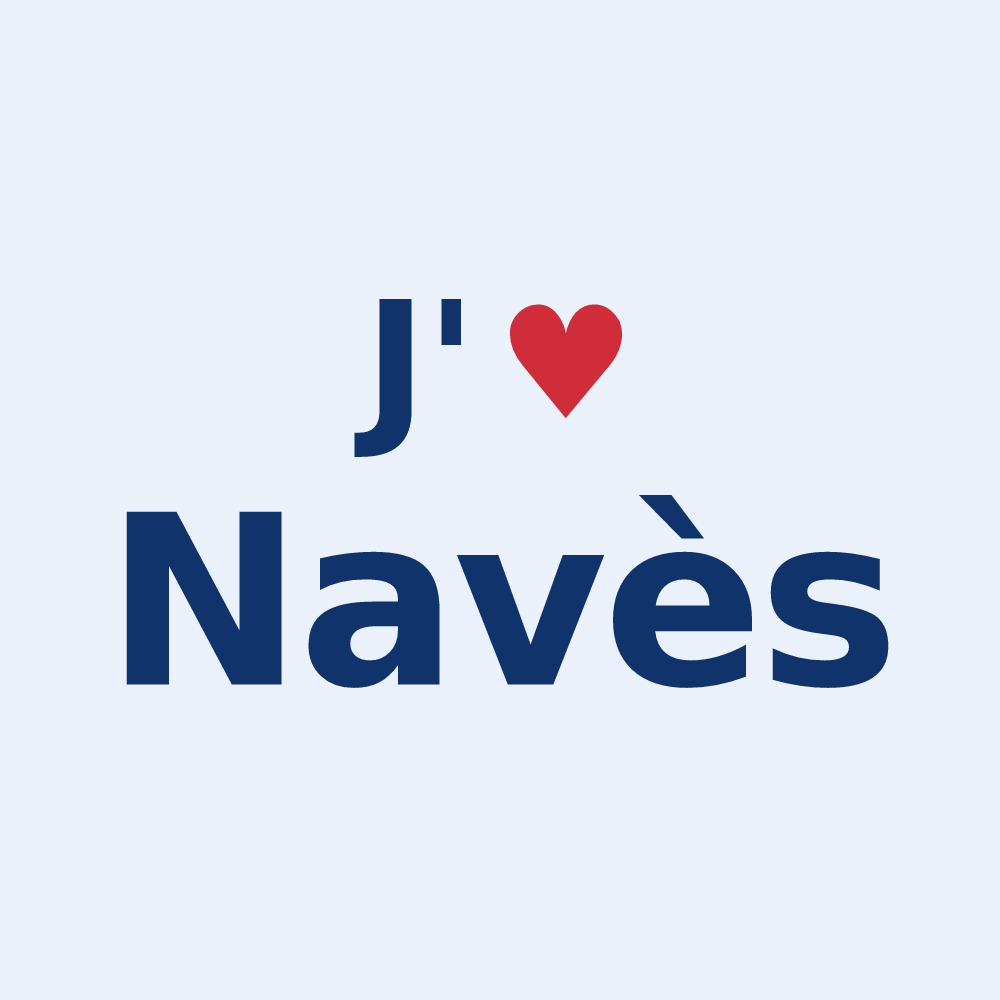 Sticker personnalisé Navès — design J'aime Navès