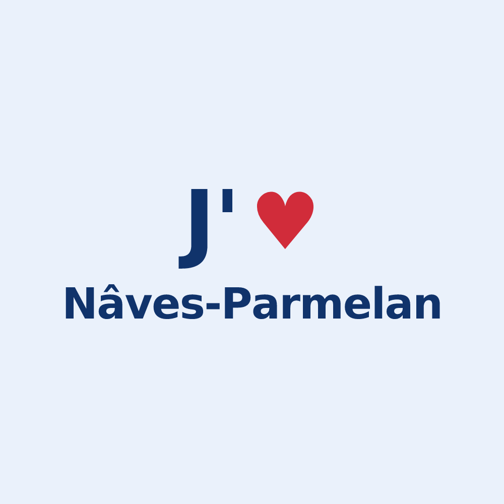 Sticker personnalisé Nâves-Parmelan — design J'aime Nâves-Parmelan