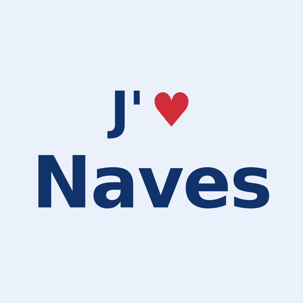 Sticker personnalisé Naves — design J'aime Naves