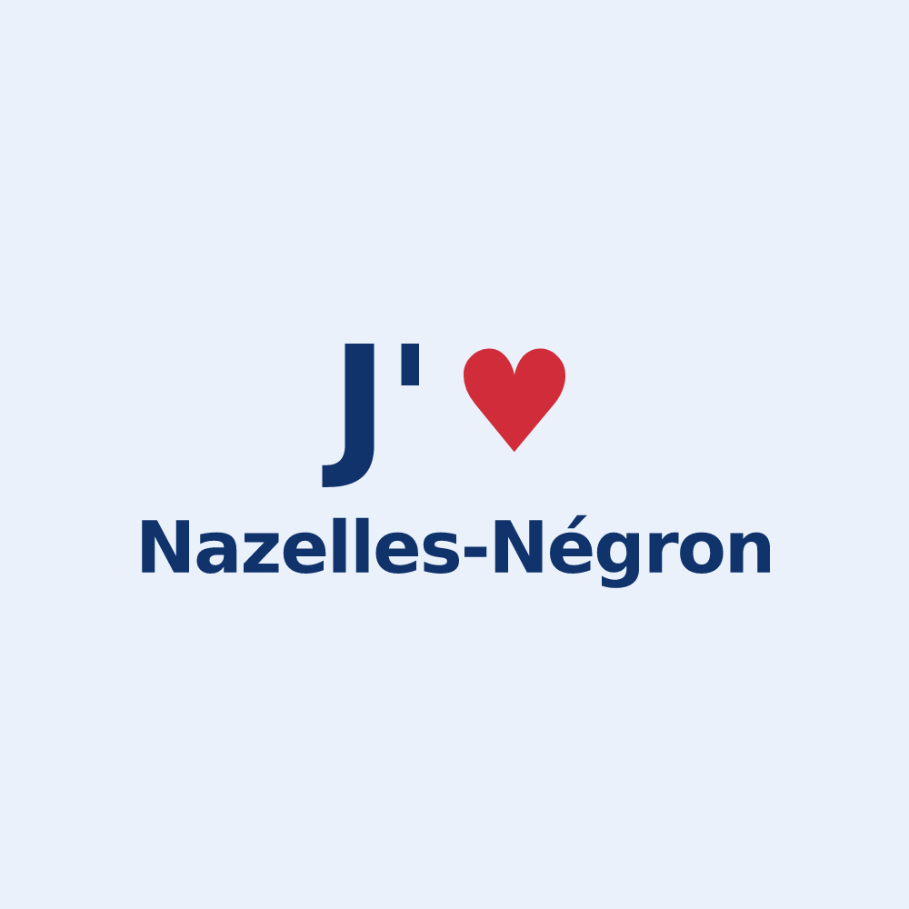 Sticker personnalisé Nazelles-Négron — design J'aime Nazelles-Négron