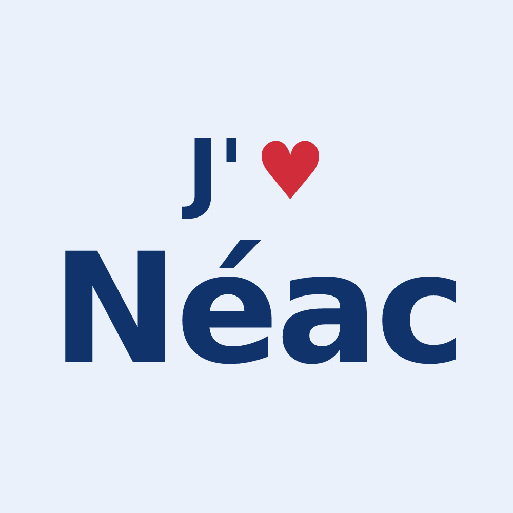 Sticker personnalisé Néac — design J'aime Néac