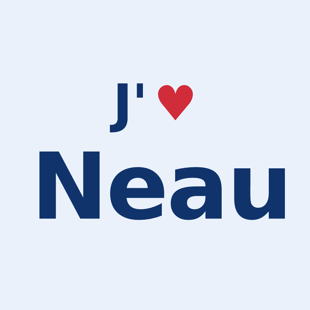 Sticker personnalisé Neau — design J'aime Neau