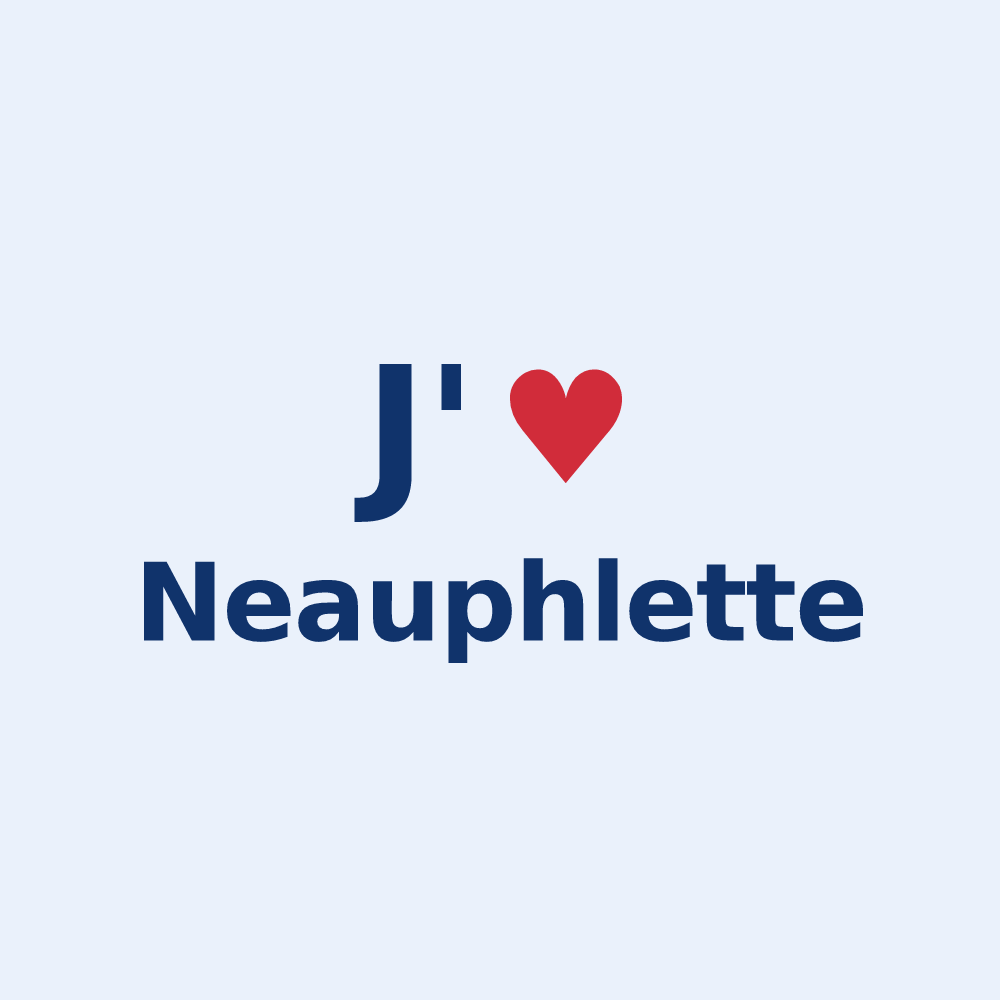 Sticker personnalisé Neauphlette — design J'aime Neauphlette