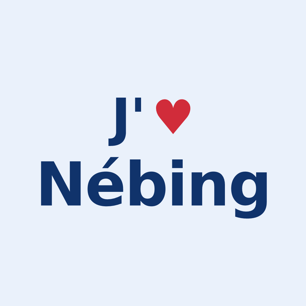 Sticker personnalisé Nébing — design J'aime Nébing