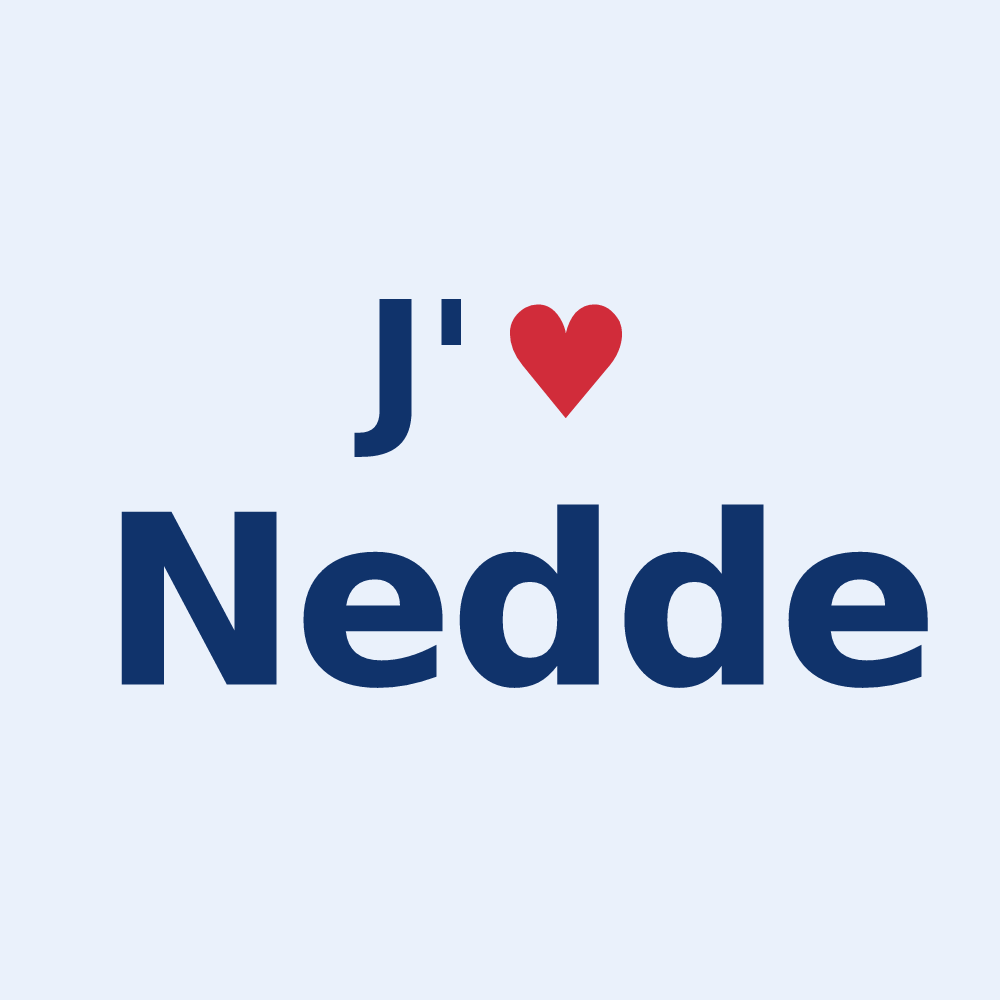 Sticker personnalisé Nedde — design J'aime Nedde