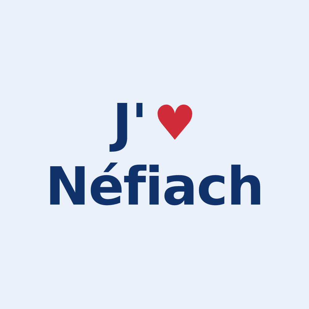 Sticker personnalisé Néfiach — design J'aime Néfiach