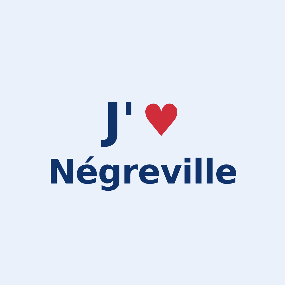 Sticker personnalisé Négreville — design J'aime Négreville