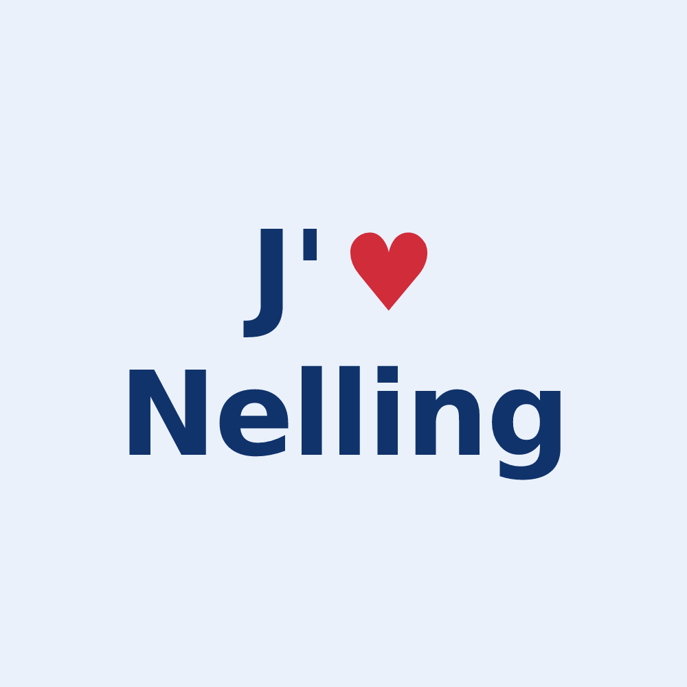 Sticker personnalisé Nelling — design J'aime Nelling