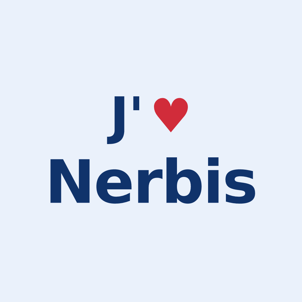 Sticker personnalisé Nerbis — design J'aime Nerbis