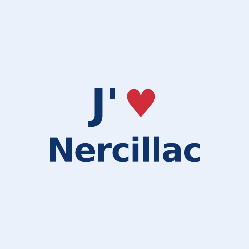 Sticker personnalisé Nercillac — design J'aime Nercillac