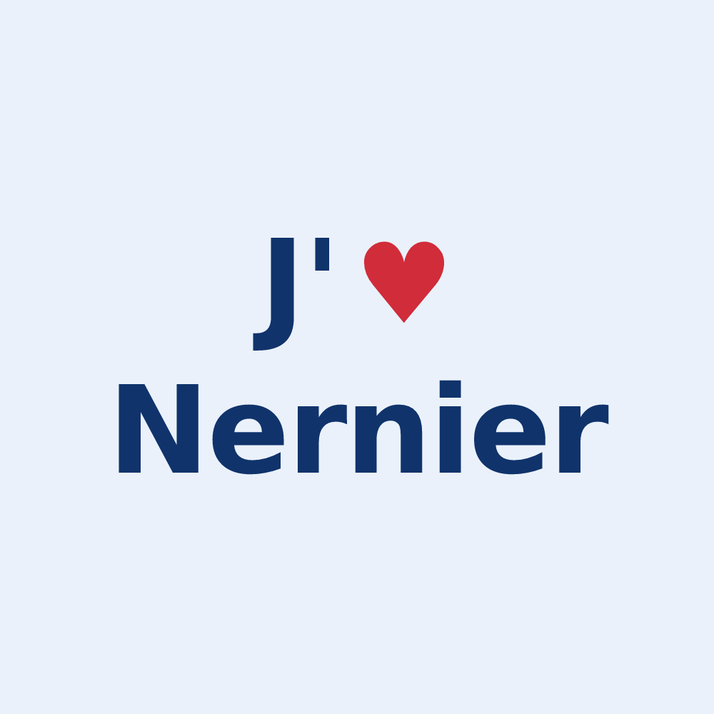 Sticker personnalisé Nernier — design J'aime Nernier