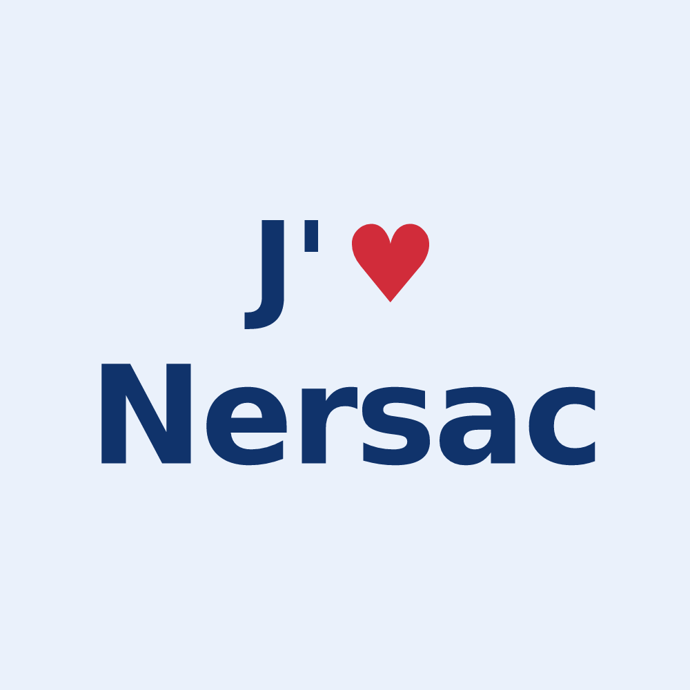 Sticker personnalisé Nersac — design J'aime Nersac