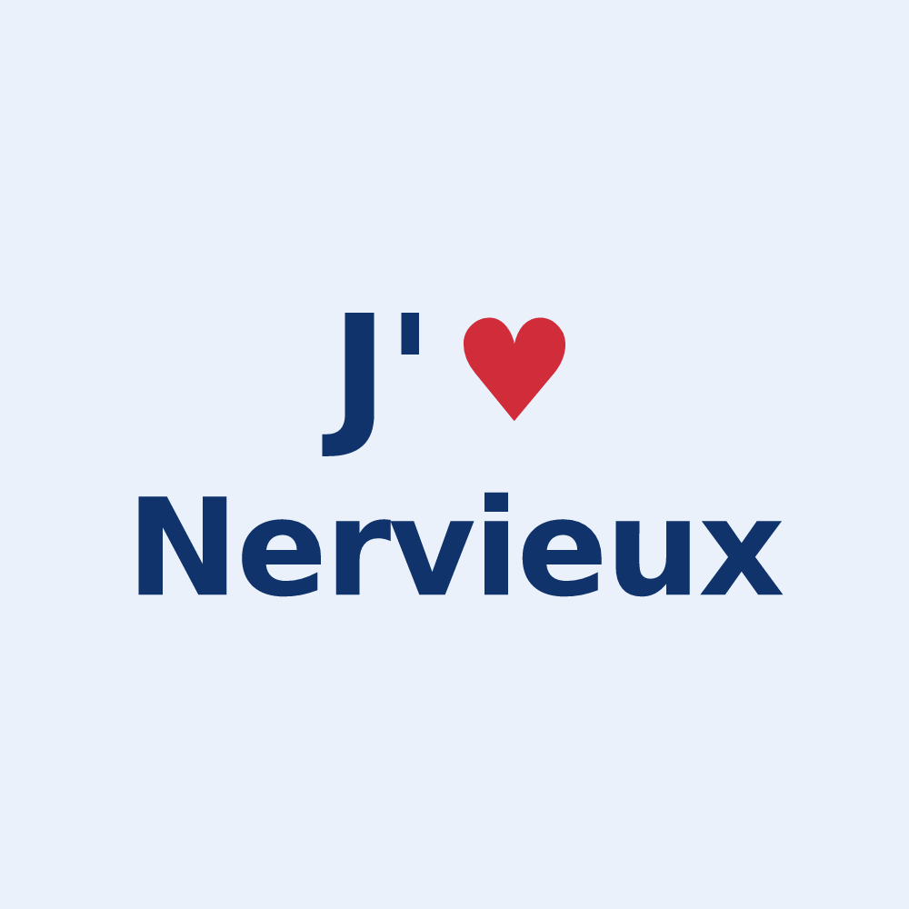 Sticker personnalisé Nervieux — design J'aime Nervieux