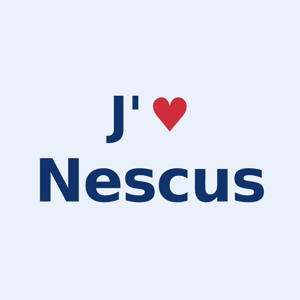 Sticker personnalisé Nescus — design J'aime Nescus