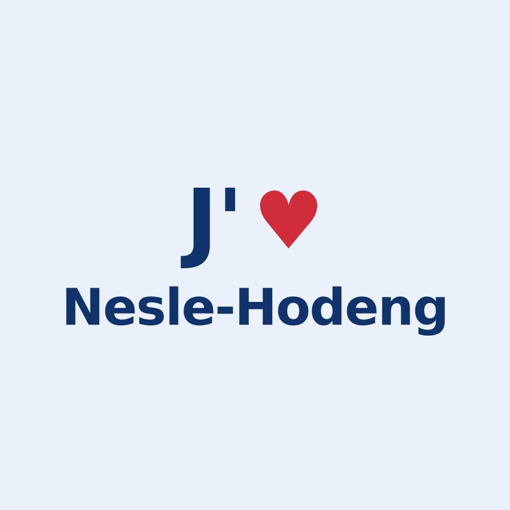 Sticker personnalisé Nesle-Hodeng — design J'aime Nesle-Hodeng