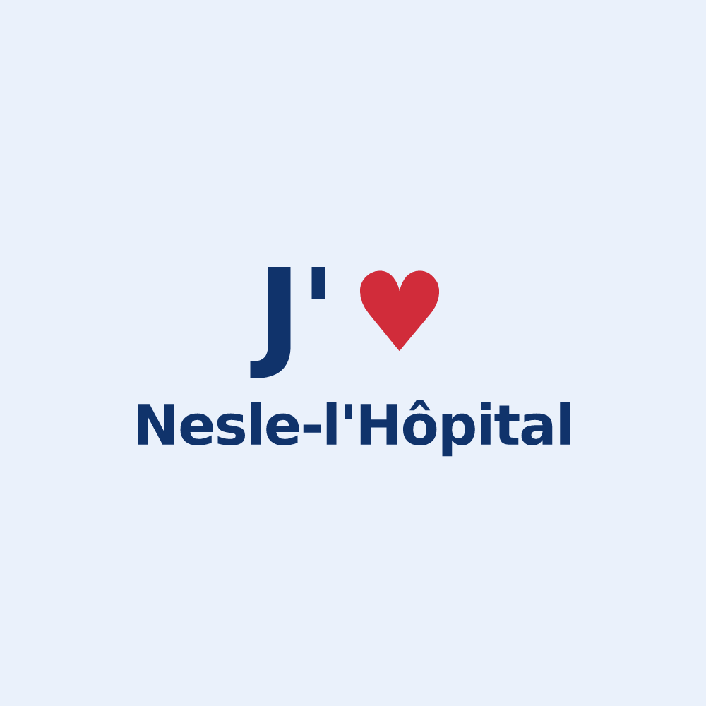 Sticker personnalisé Nesle-l'Hôpital — design J'aime Nesle-l'Hôpital