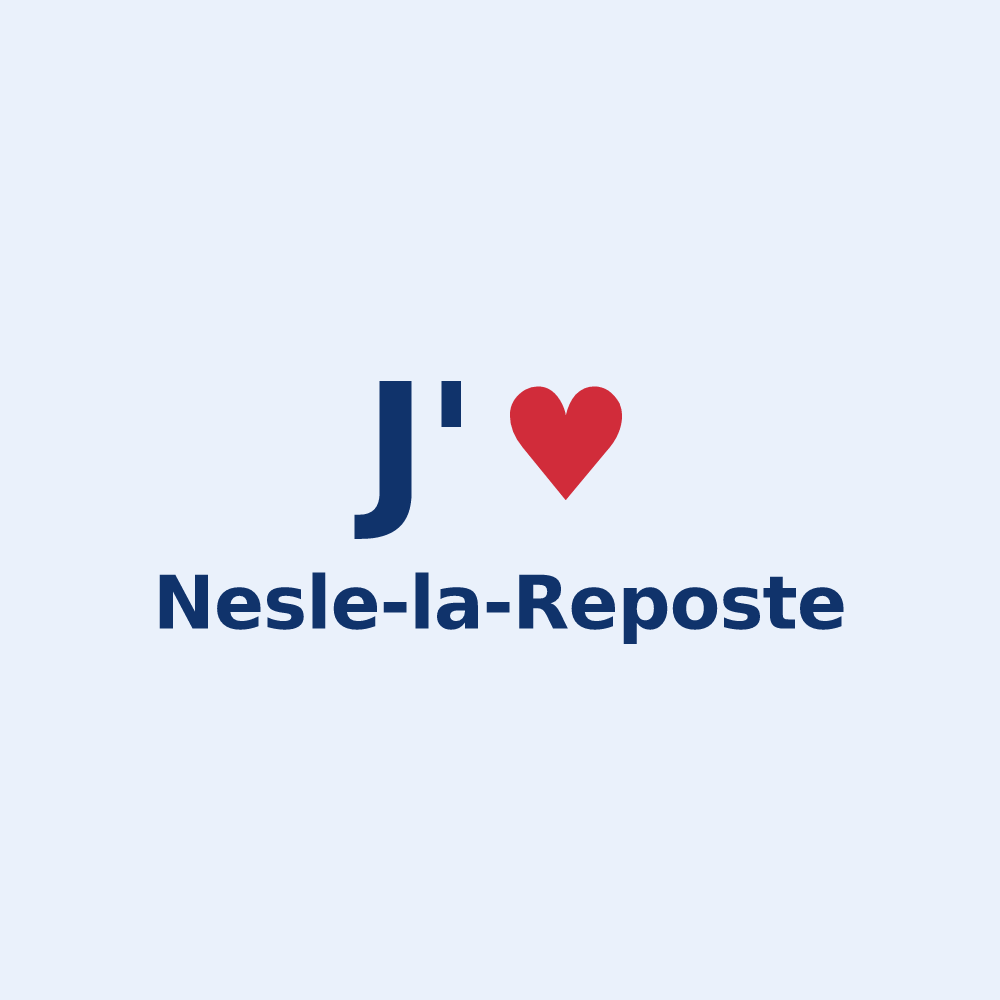 Sticker personnalisé Nesle-la-Reposte — design J'aime Nesle-la-Reposte