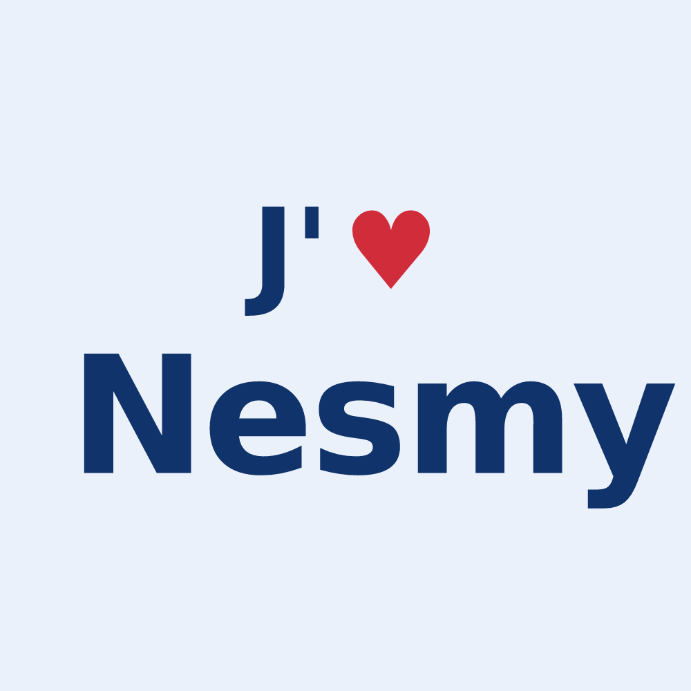 Sticker personnalisé Nesmy — design J'aime Nesmy