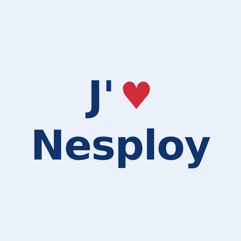 Sticker personnalisé Nesploy — design J'aime Nesploy