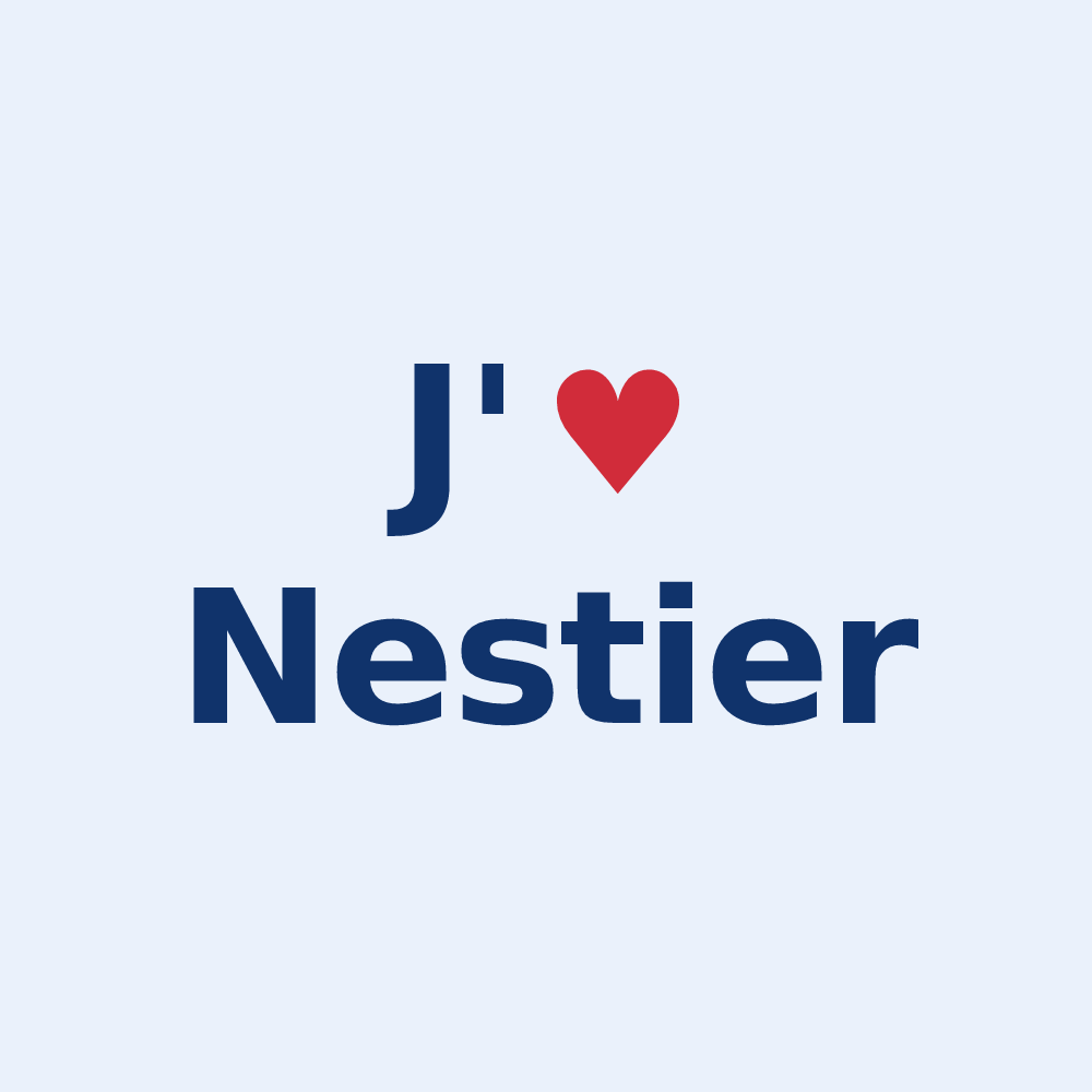 Sticker personnalisé Nestier — design J'aime Nestier