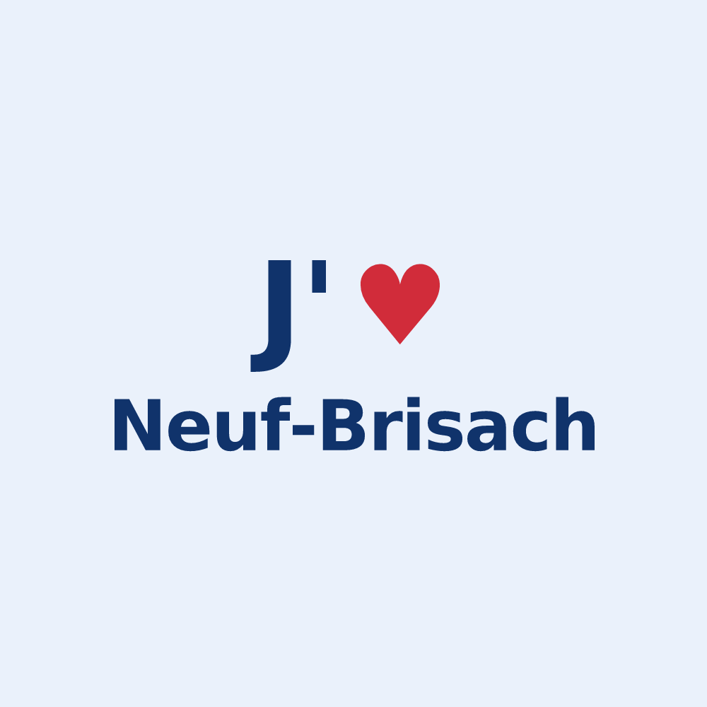 Sticker personnalisé Neuf-Brisach — design J'aime Neuf-Brisach