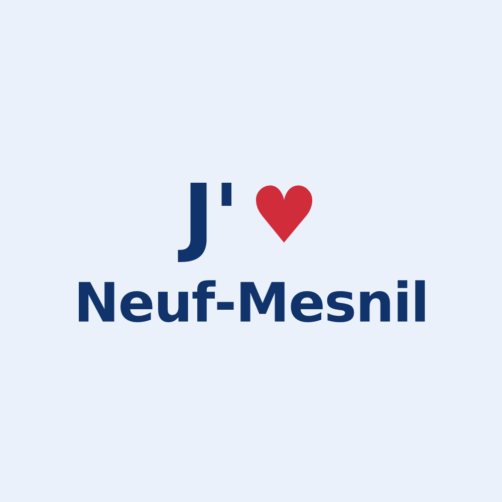 Sticker personnalisé Neuf-Mesnil — design J'aime Neuf-Mesnil