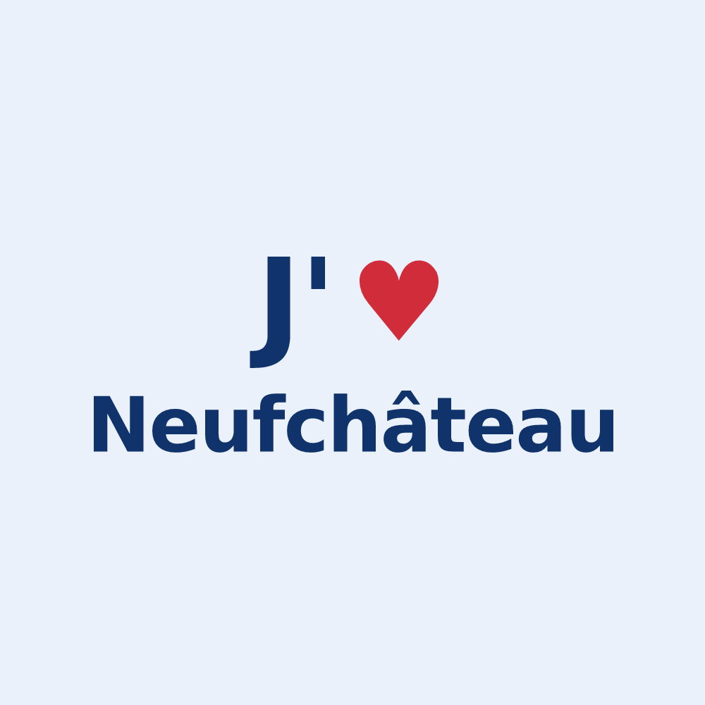Sticker personnalisé Neufchâteau — design J'aime Neufchâteau