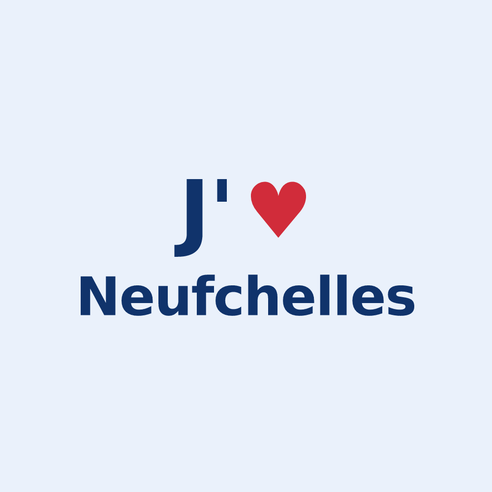 Sticker personnalisé Neufchelles — design J'aime Neufchelles