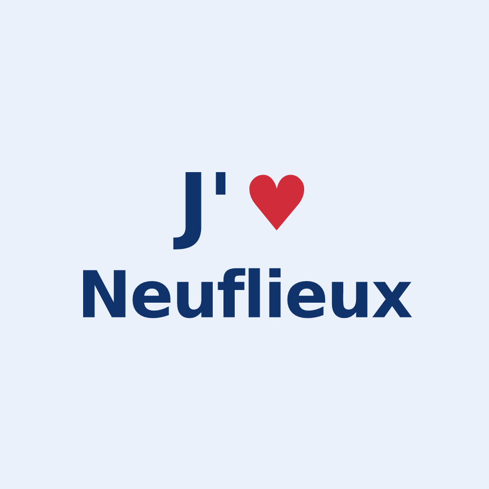 Sticker personnalisé Neuflieux — design J'aime Neuflieux