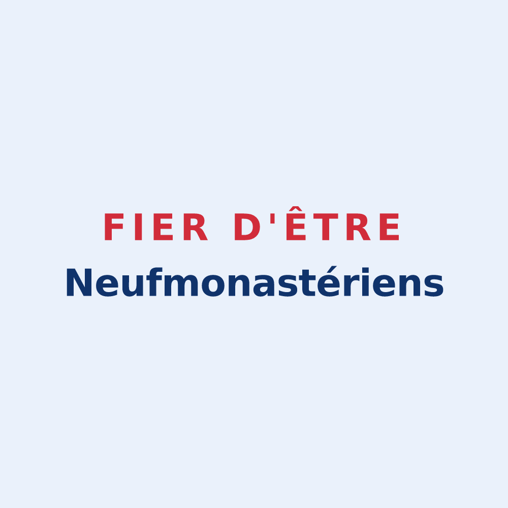Sticker « Fier d'être Neufmonastériens » — design pour Neufmoutiers-en-Brie