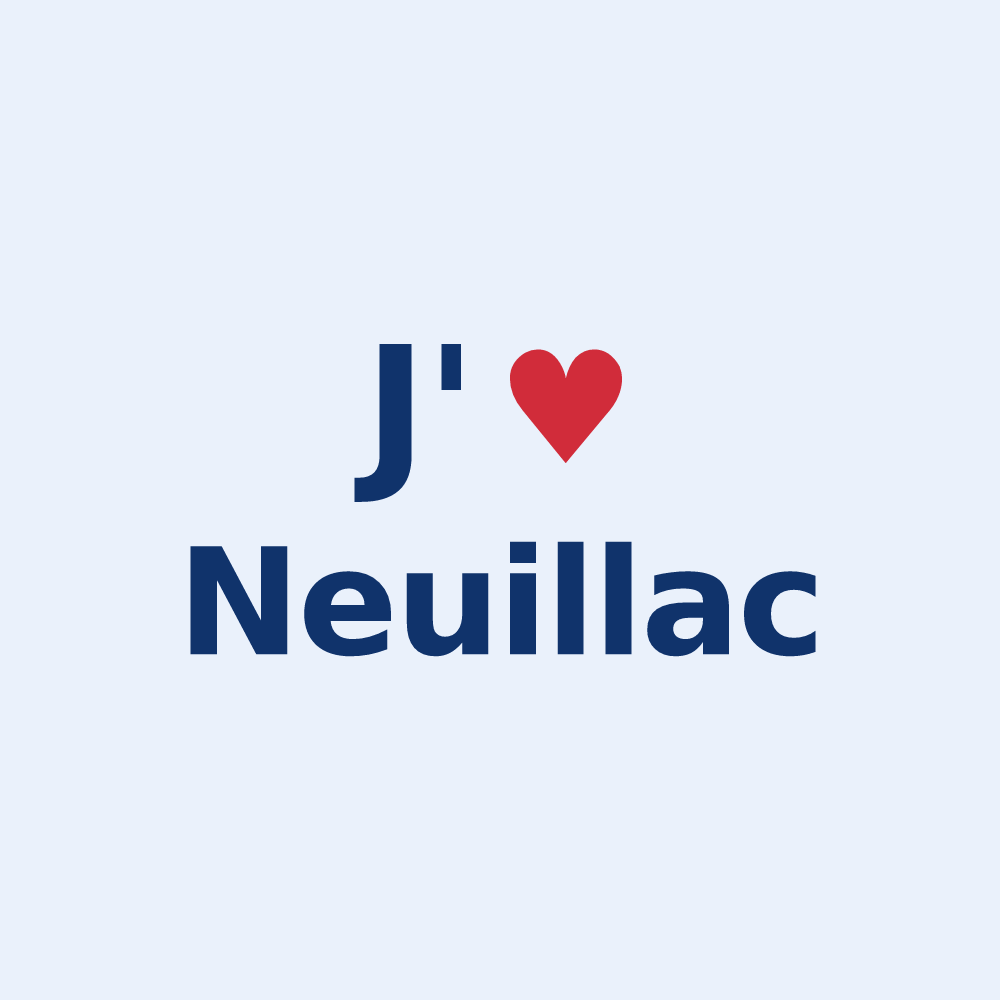 Sticker personnalisé Neuillac — design J'aime Neuillac