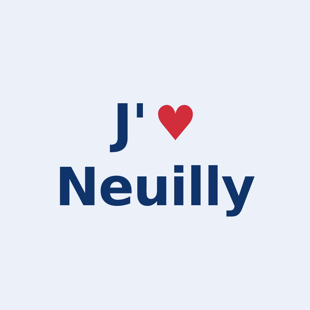 Sticker personnalisé Neuilly — design J'aime Neuilly