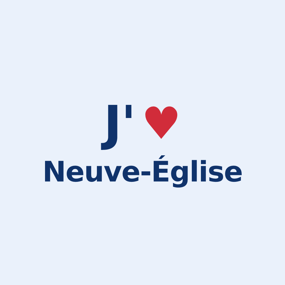 Sticker personnalisé Neuve-Église — design J'aime Neuve-Église