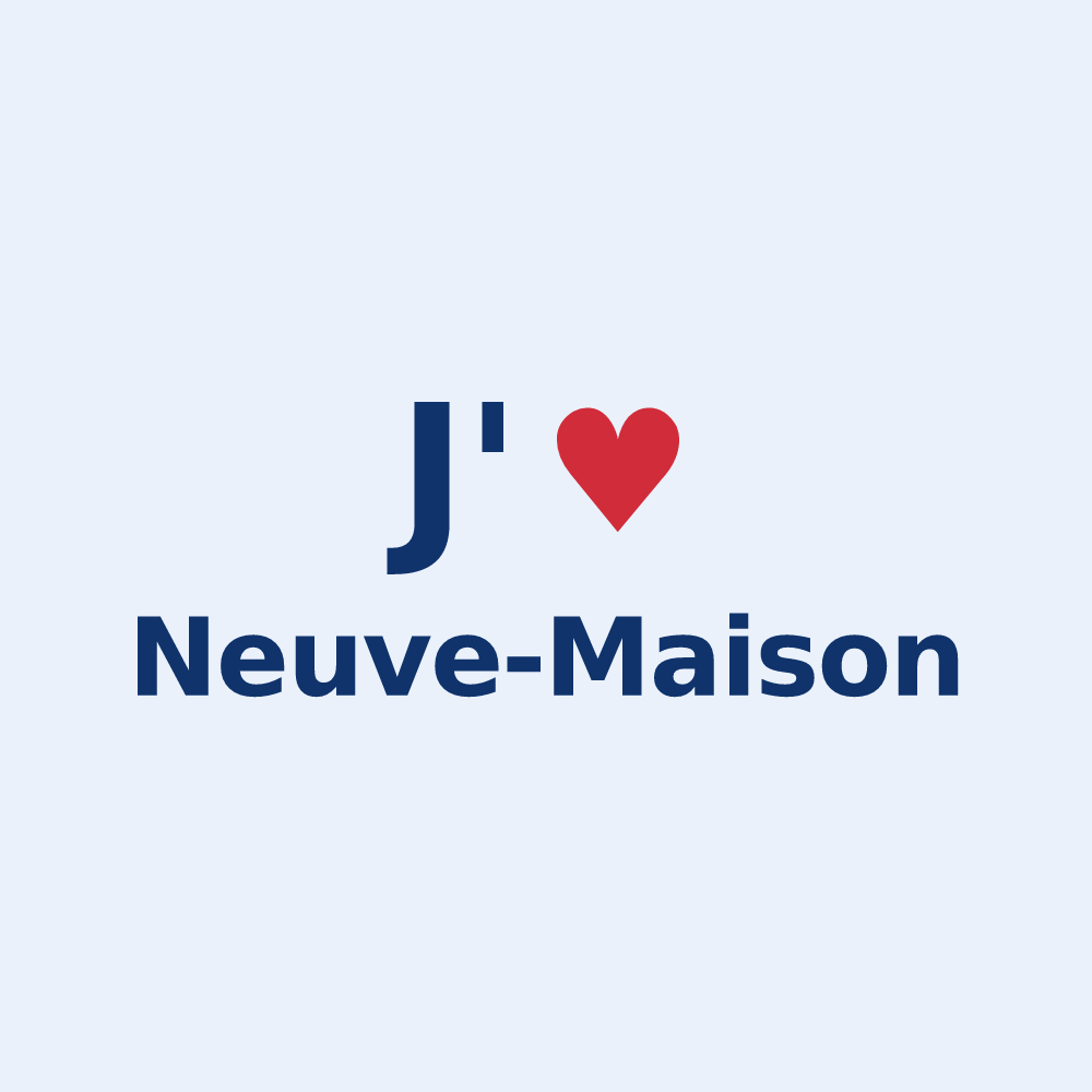 Sticker personnalisé Neuve-Maison — design J'aime Neuve-Maison