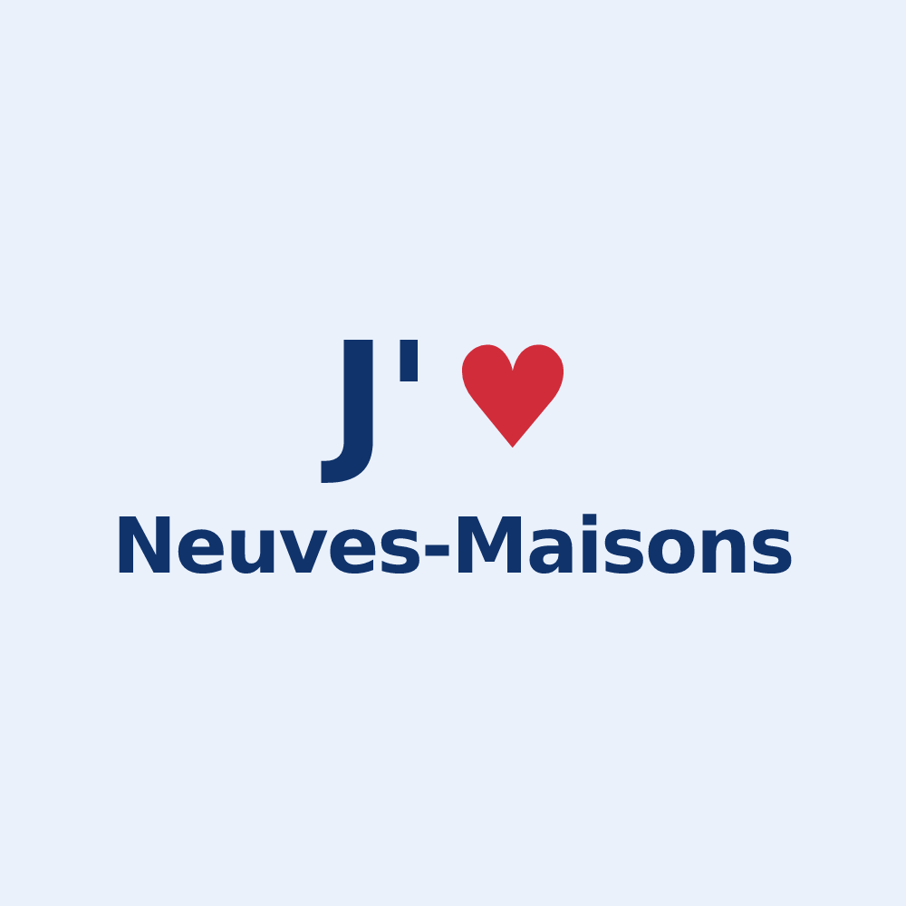 Sticker personnalisé Neuves-Maisons — design J'aime Neuves-Maisons