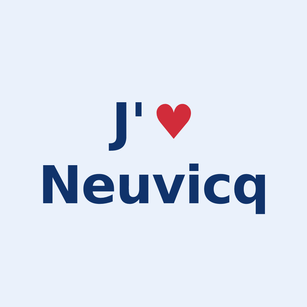 Sticker personnalisé Neuvicq — design J'aime Neuvicq