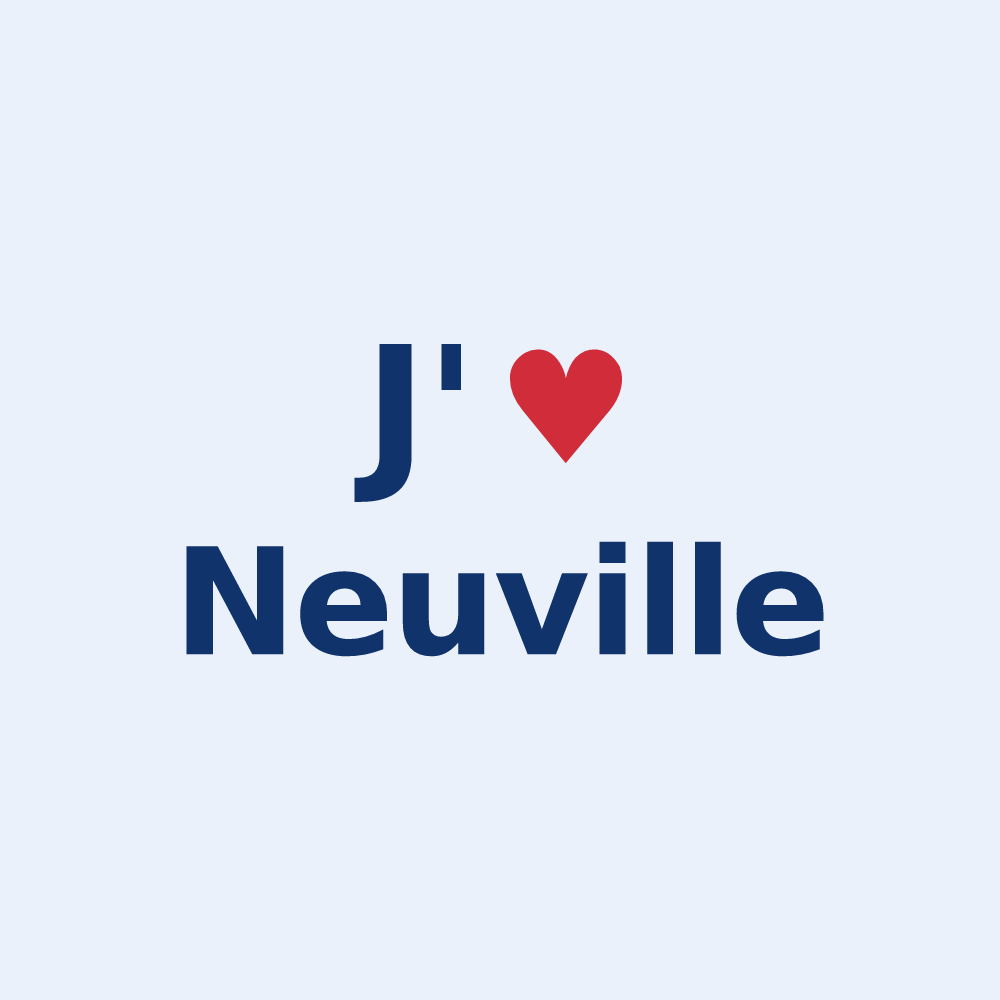 Sticker personnalisé Neuville — design J'aime Neuville
