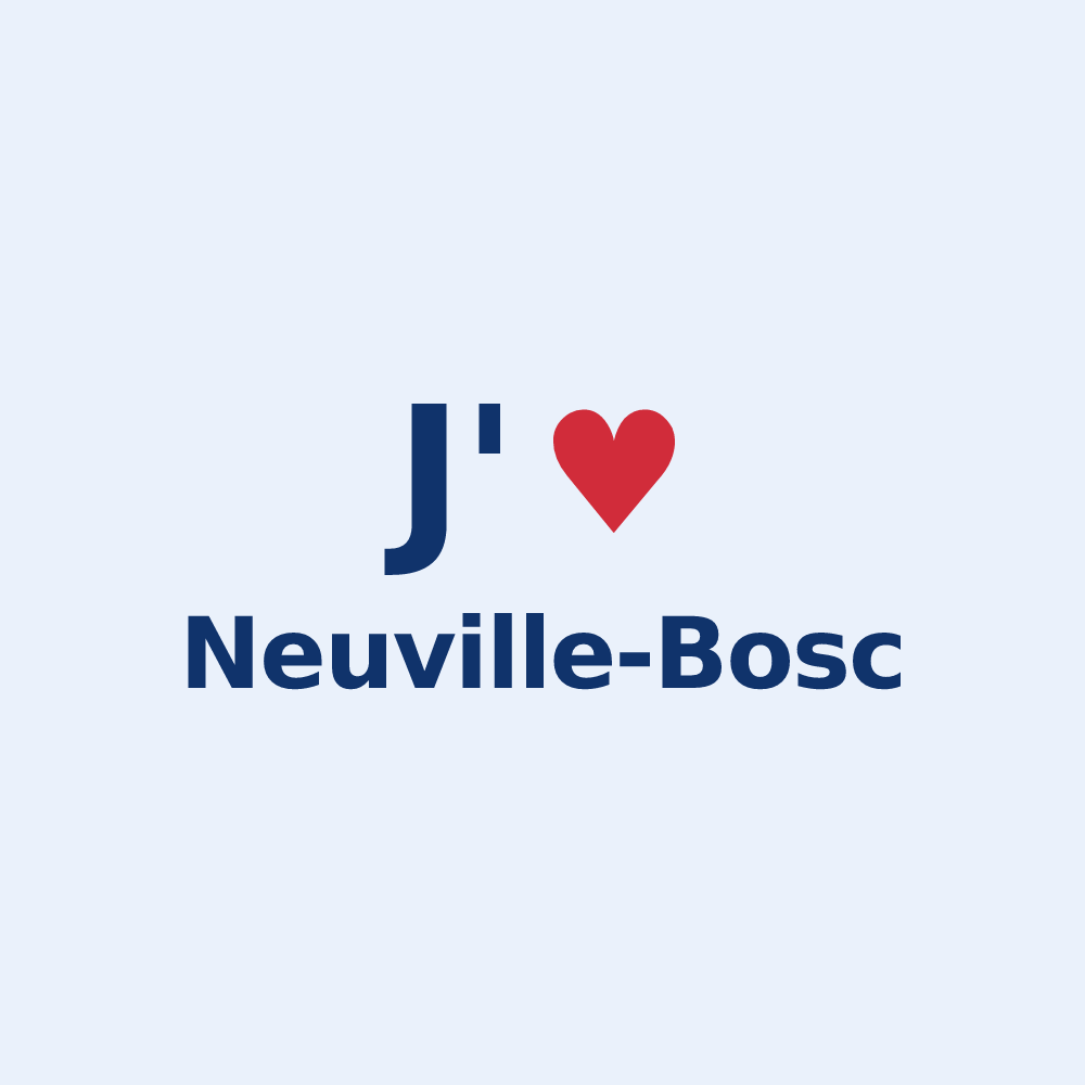Sticker personnalisé Neuville-Bosc — design J'aime Neuville-Bosc