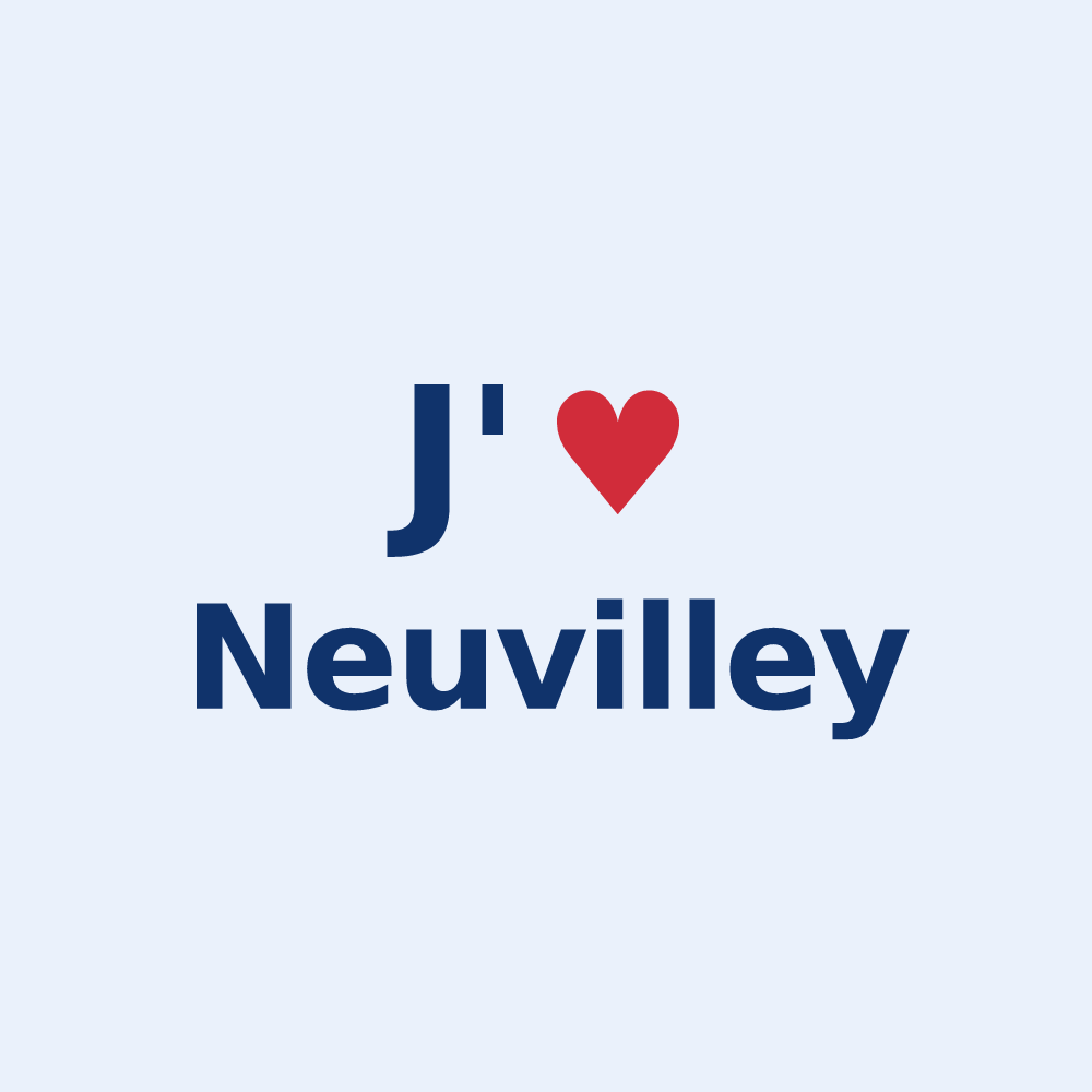 Sticker personnalisé Neuvilley — design J'aime Neuvilley