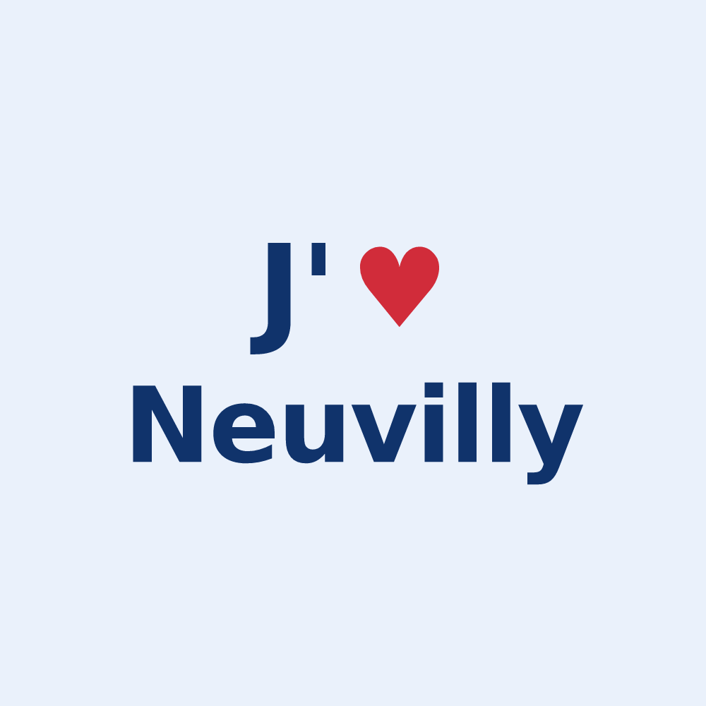 Sticker personnalisé Neuvilly — design J'aime Neuvilly