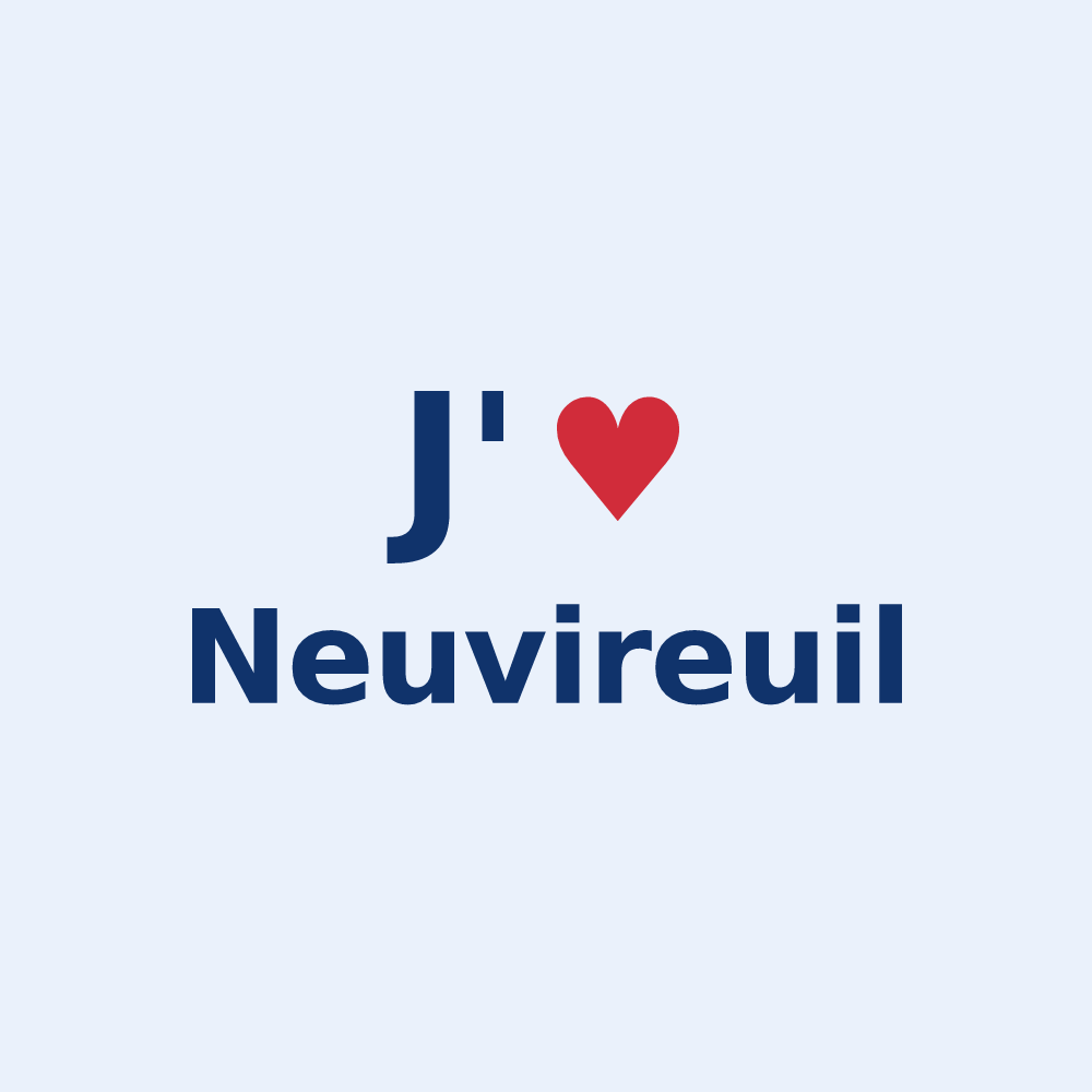 Sticker personnalisé Neuvireuil — design J'aime Neuvireuil