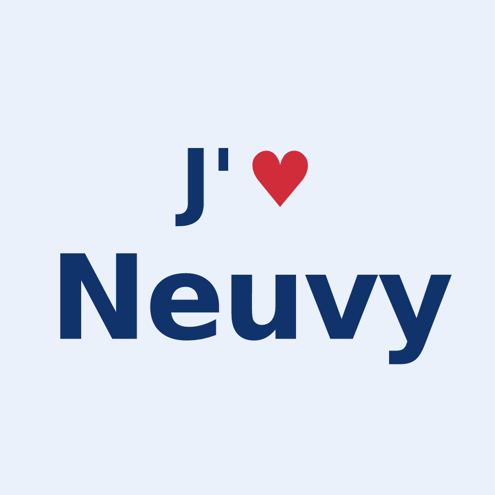 Sticker personnalisé Neuvy — design J'aime Neuvy