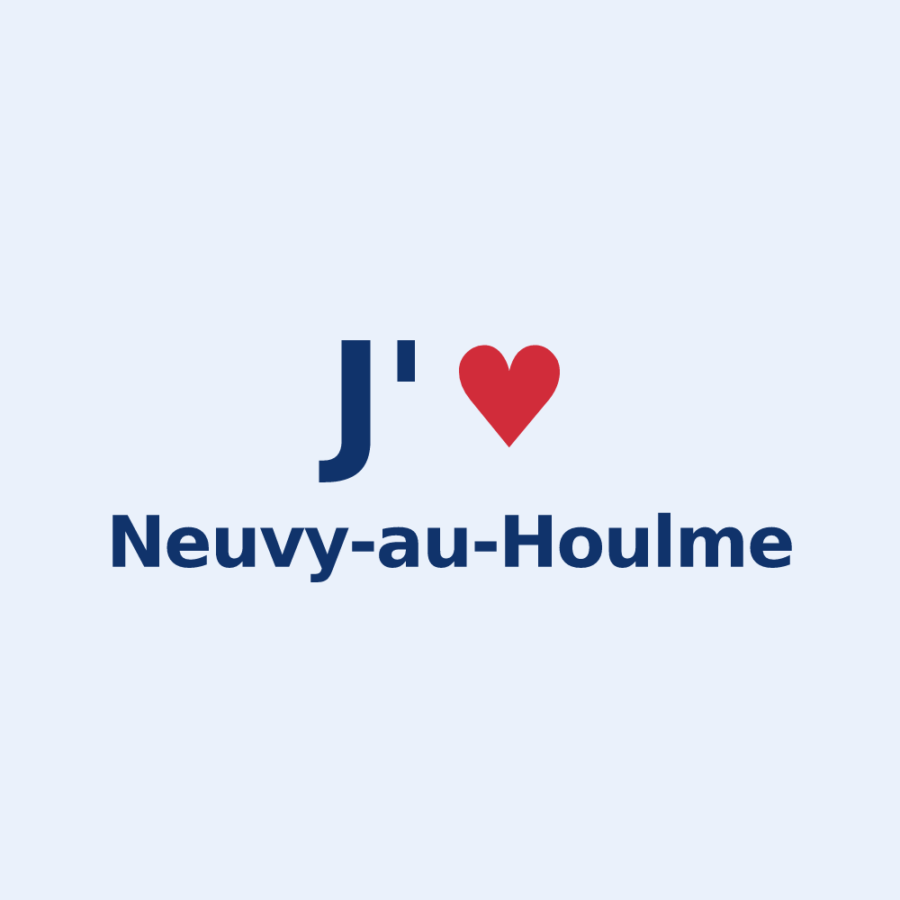 Sticker personnalisé Neuvy-au-Houlme — design J'aime Neuvy-au-Houlme