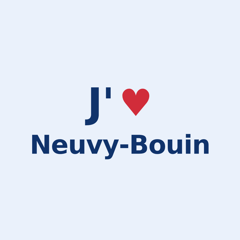 Sticker personnalisé Neuvy-Bouin — design J'aime Neuvy-Bouin