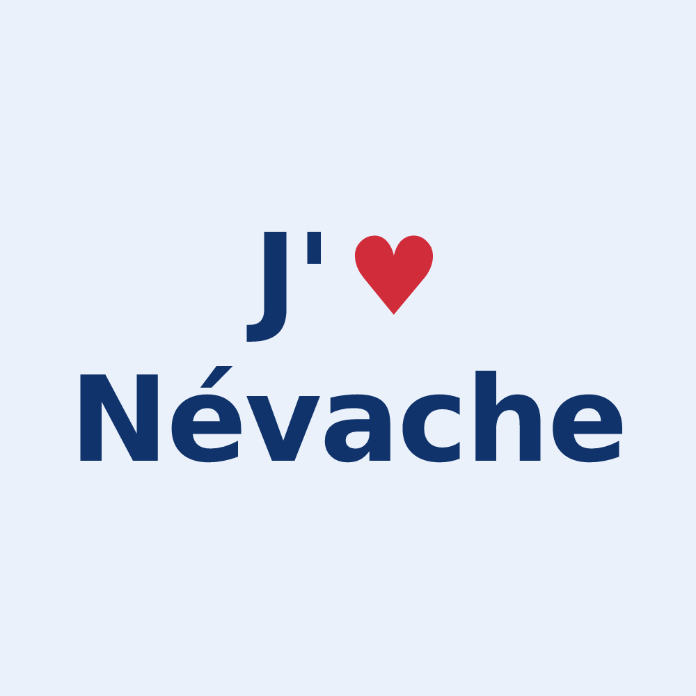 Sticker personnalisé Névache — design J'aime Névache