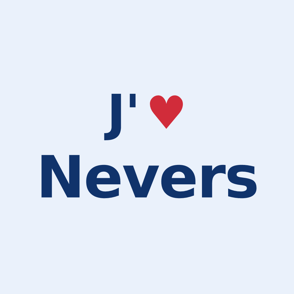 Sticker personnalisé Nevers — design J'aime Nevers